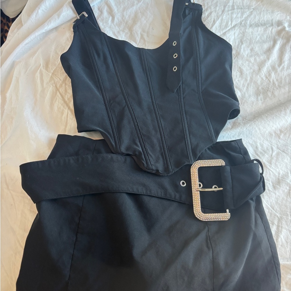 Black Corset Matching Set